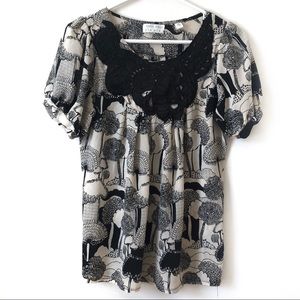 Kimchi & Blue Silk Tree Blouse